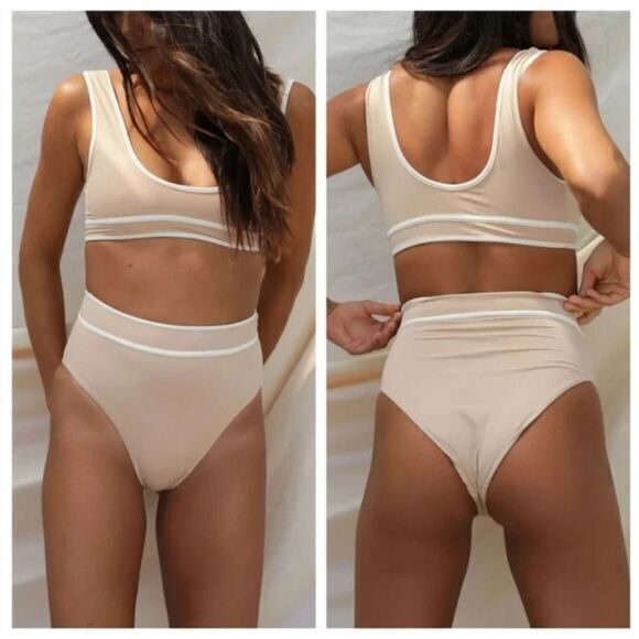 NEW Stone fox swim free people juniper high waisted bikini‎ bottoms, size M - Picture 15 of 15